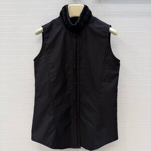 Alaia stand-up collar sleeveless shirt